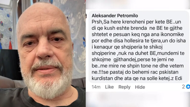 Rama u përgjigjet komentuesve “Sy m’sy”: BE është stacioni i shpëtimit tonë përfundimtar kombëtar nga hijet e së shkuarës