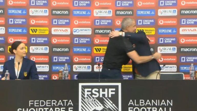 Sylvinho bën gjestin e veçantë ndaj zyrtarit të FSHF-së, Fatjon Kodra (VIDEO)