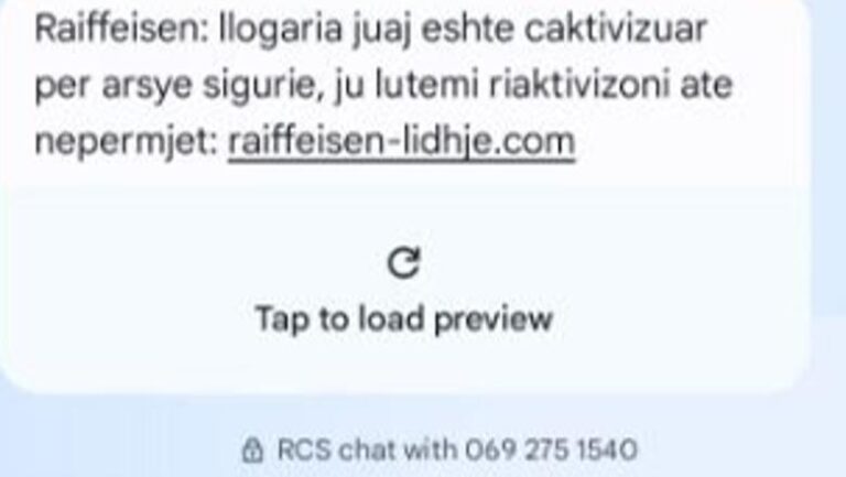 Qytetarëve u dërgohet mesazh mashtrues për çaktivizimin e llogarisë bankare