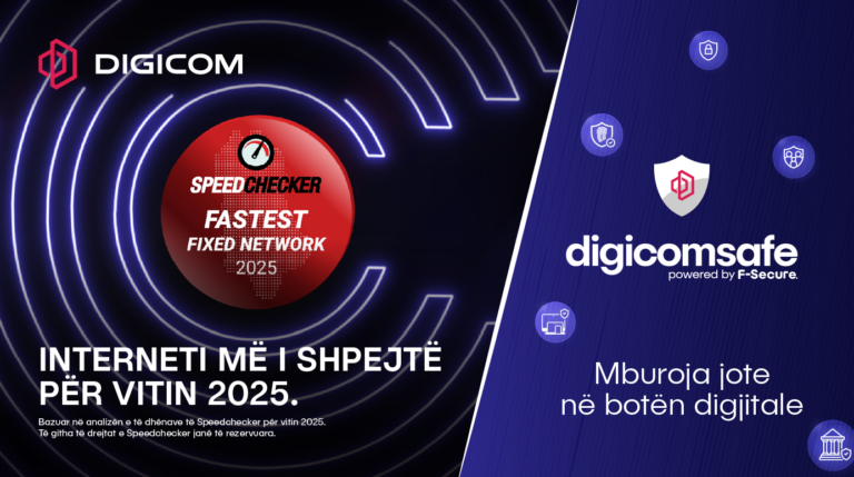 Digicom: Internet i shpejtë për vitin 2025, tani edhe më i sigurt me F-Secure