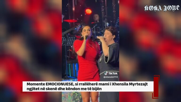 Momente EMOCIONUESE, si rrallëherë mami i Xhensila Myrtezajt ngjitet në skenë dhe këndon me të bijën