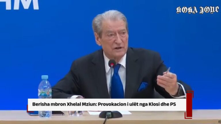 Berisha mbron Xhelal Mziun: Provokacion i ulët nga Klosi dhe PS