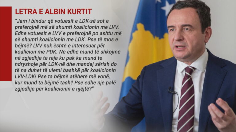 VV përjashton PDK, Kurti letër Abdixhikut për koalicion
