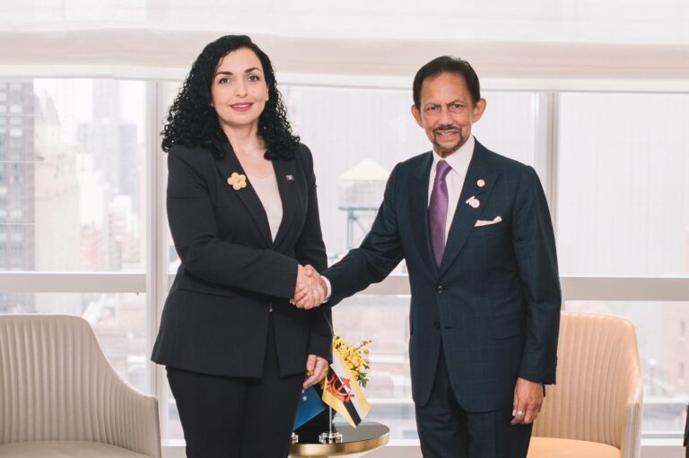 Presidentja Osmani ftohet nga Sulltani i Bruneit për vizitë shtetërore në Brunei Darussalam