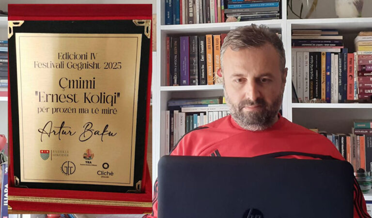 “Gegnisht”, Edicioni IV nderon Artur Bakun me Çmimin “Ernest Koliqi” për prozën më të mirë