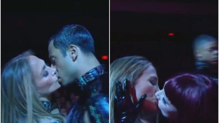 VIDEO/ Jennifer Lopez shkakton reagime të shumta pasi puthet me balerinët në AMA-s