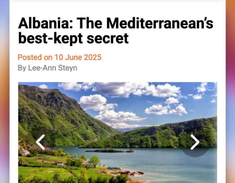 Rama poston artikullin: Shqipëria, perla europiane e turizmit për të cilin po flitet edhe në Afrikën e Jugut
