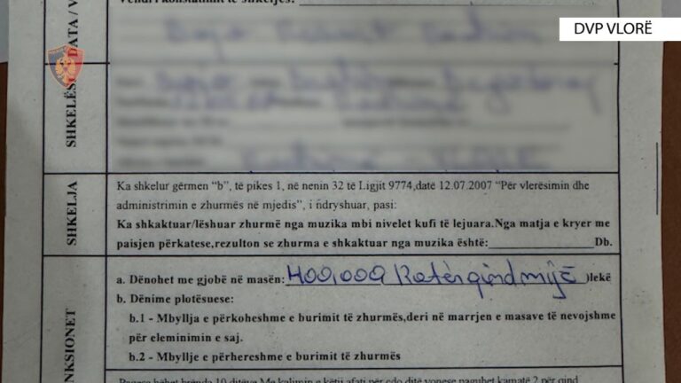Muzikë pas orarit të lejuar, policia gjobë 400 mijë lekë për pronarin e lokalit në Radhimë