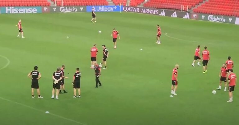 VIDEO/ Kombëtarja zhvillon stërvitjen e fundit para ndeshjes ndaj Serbisë