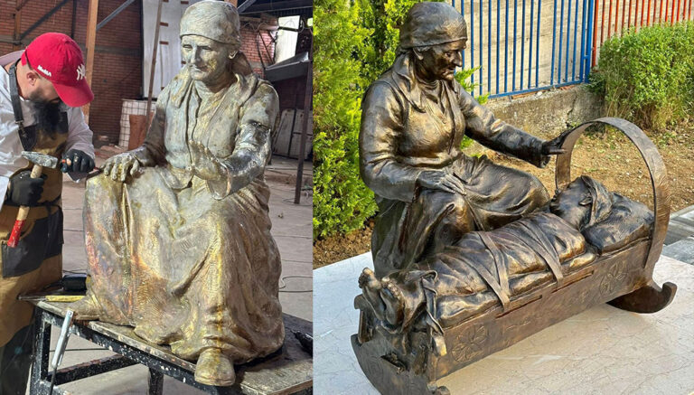 Monumenti i nënë Zahide Jasharit, djepi që përkundi lirinë e Kosovës, vepra e mjeshtrit Sabri Behramaj