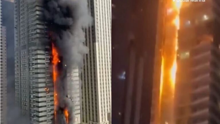 Zjarr masiv në një rrokaqiell në Dubai, evakuohen 4000 banorë