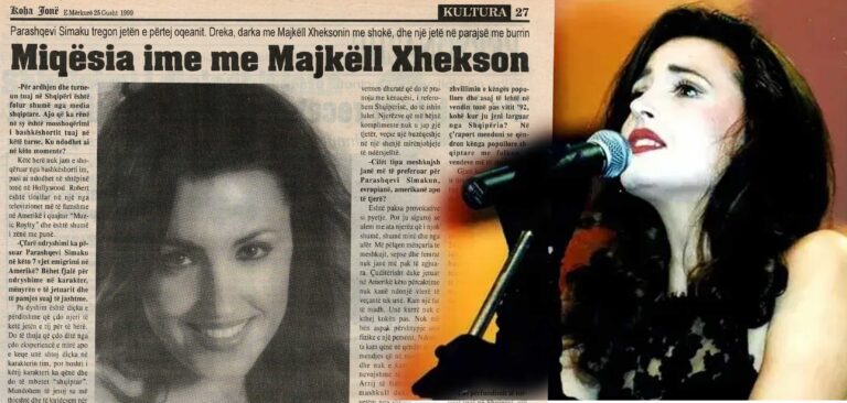 Çfarë thoshte Parashqevi Simaku për “Koha Jonë” më 1999, për përvojën e saj amerikane dhe si e njohu Michael Jackson?