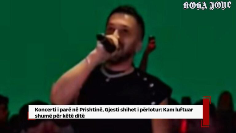Koncerti i parë në Prishtinë, Gjesti shihet i përlotur: Kam luftuar shumë për këtë ditë