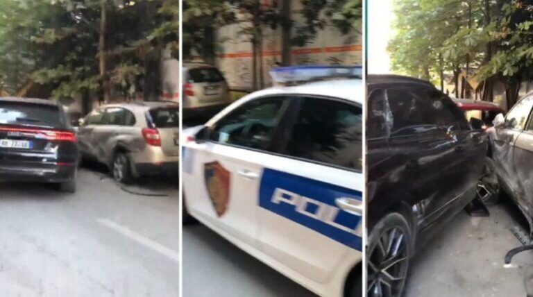 Kryen manovra të rrezikshme në “Bllok”, dëmtohen 4 automjete. Policia i gjen armë