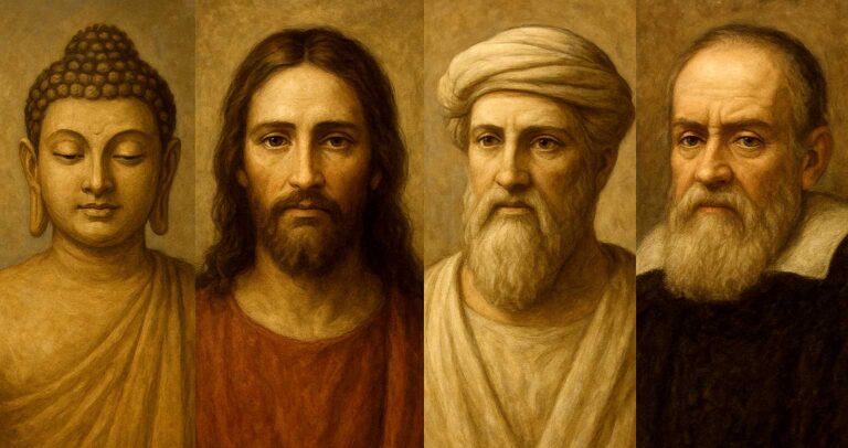 Buda, Krishti, Pitagora dhe Galileu, të pushtetshmit  e mëdhenj që na çelën dyert e mendjes dhe të shpirtit