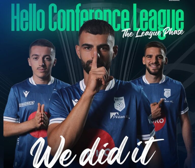 Drita shkruan historinë, kualifikohet në grupet e Conference League