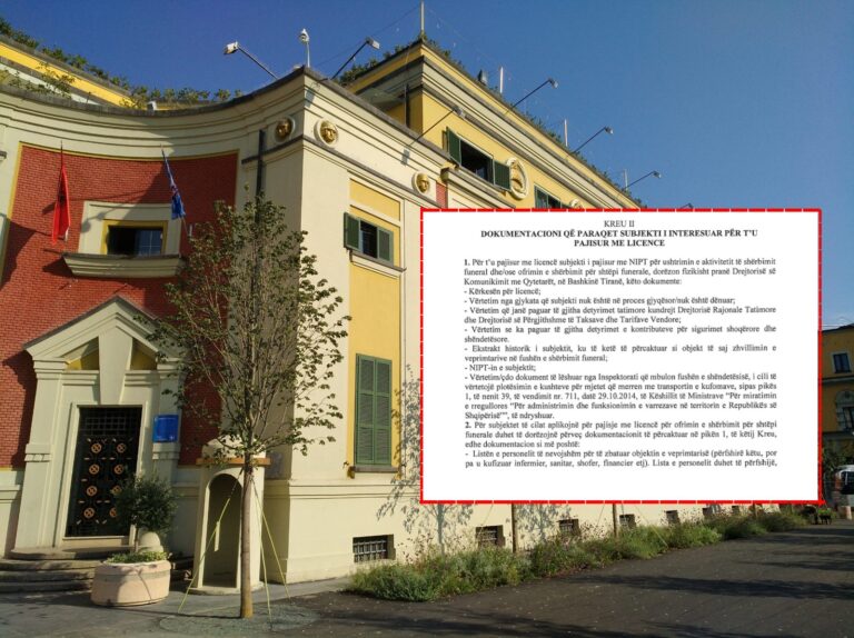 Bashkia e Tiranës miraton kushtet për licencimin e subjekteve që ofrojnë shërbime funerale