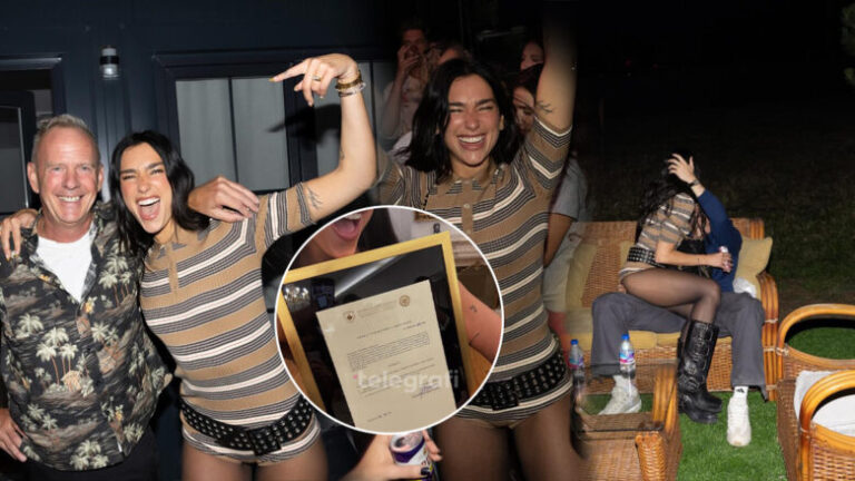 Dua Lipa feston marrjen e shtetësisë së Kosovës në Festivalin Sunny Hill, përkrah të fejuarit dhe miqve të afërt