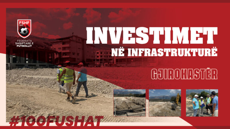 Fusha e re sportive në Gjirokastër, FSHF inspekton nga afër punimet