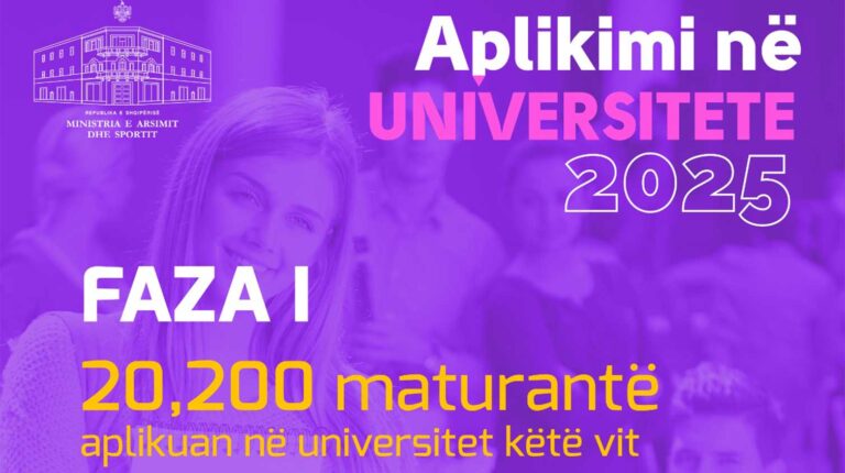 Plot 20200 aplikime në fazën I, ministrja Manastirliu: Shifrat janë dëshmi e besimit tek universitetet tona