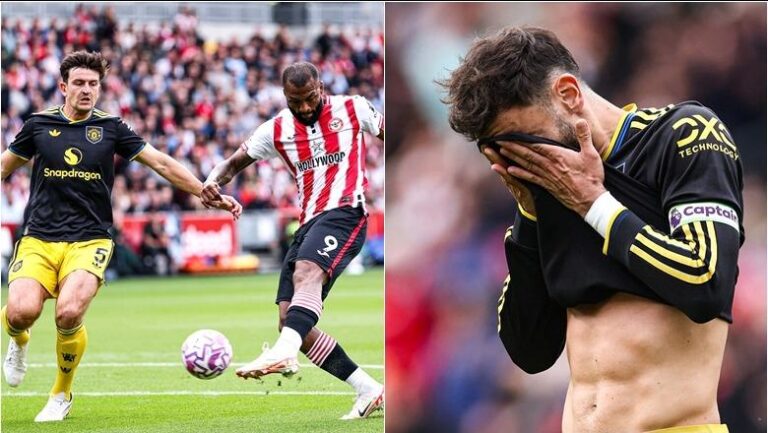 Manchester United pëson disfatë, Brentford e turpëron 3-1! Kapiteni Bruno gabon nga 11 metra