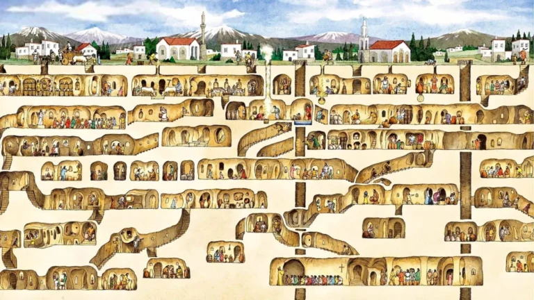 Derinkuyu në Kapadokia të Turqisë, qyteti nëntokësor i lashtë që sfidon imagjinatën dhe inxhinierinë moderne