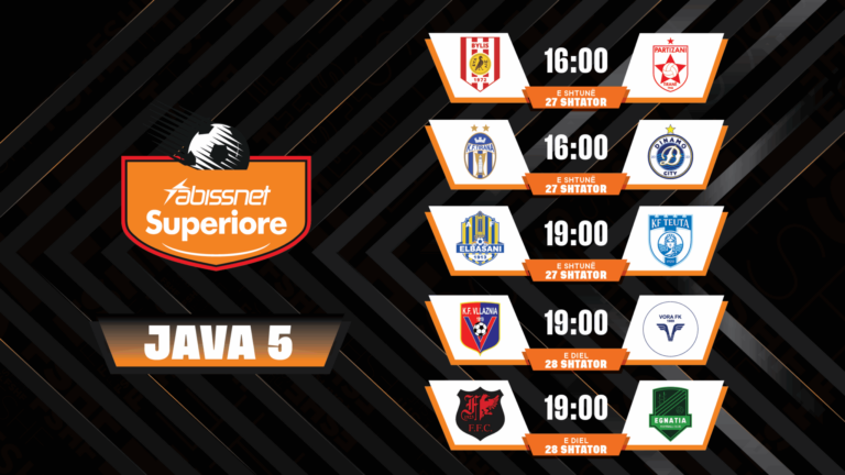 Java e pestë e “Abissnet Superiore” luhet në fundjavë, spikasin sfidat Tirana-Dinamo City dhe Elbasani-Teuta