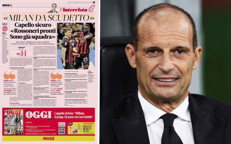 Capello: Ky Milan është për titull, Modric dhe Rabiot shembull për shokët!
