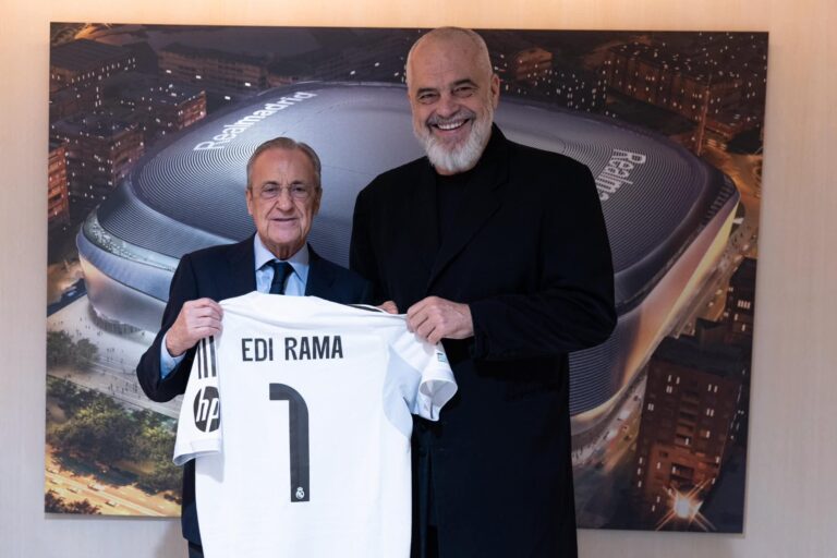 Edi Rama mikpritet nga Presidenti i Real Madrid, Florentino Perez