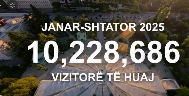 Ministri Gonxhja: Mbi 10 milionë vizitorë të huaj kanë vizituar Shqipërinë nga janari në shtator 2025