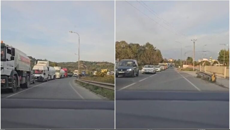 Punimet në aksin Vorë-Maminas, vargu i mjeteve nga trafiku arrin në 15 km