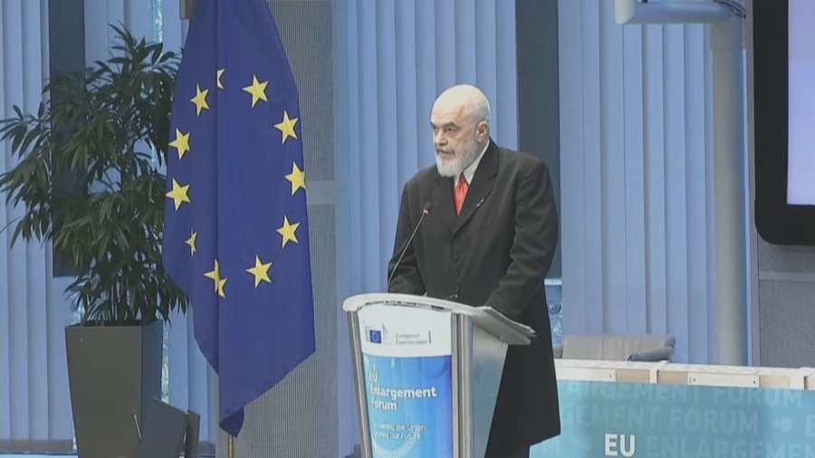 Forumi i Zgjerimit në Bruksel  Rama  Shqipëria sjell në tryezë shpirtin e madh të dikurshëm të Europës