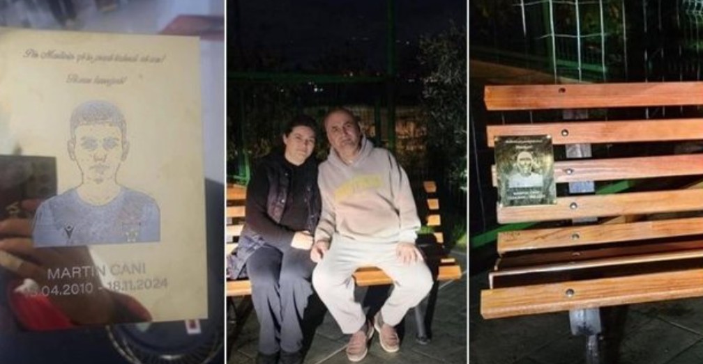 Një stol përkujtimor për Martin Canin vendoset pranë fushës sportive