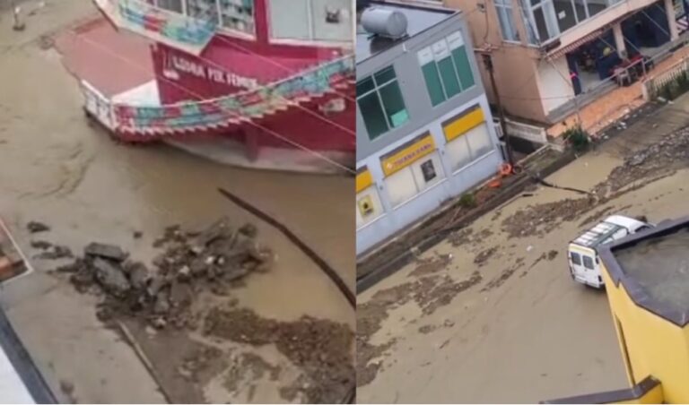 Reshje të dendura shiu në Lezhë, përmbyten disa lagje. Emergjencat në terren