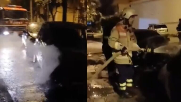 Dy makina përfshihen nga flakët në Vlorë , dyshohet zjarrvënie e qëllimshme