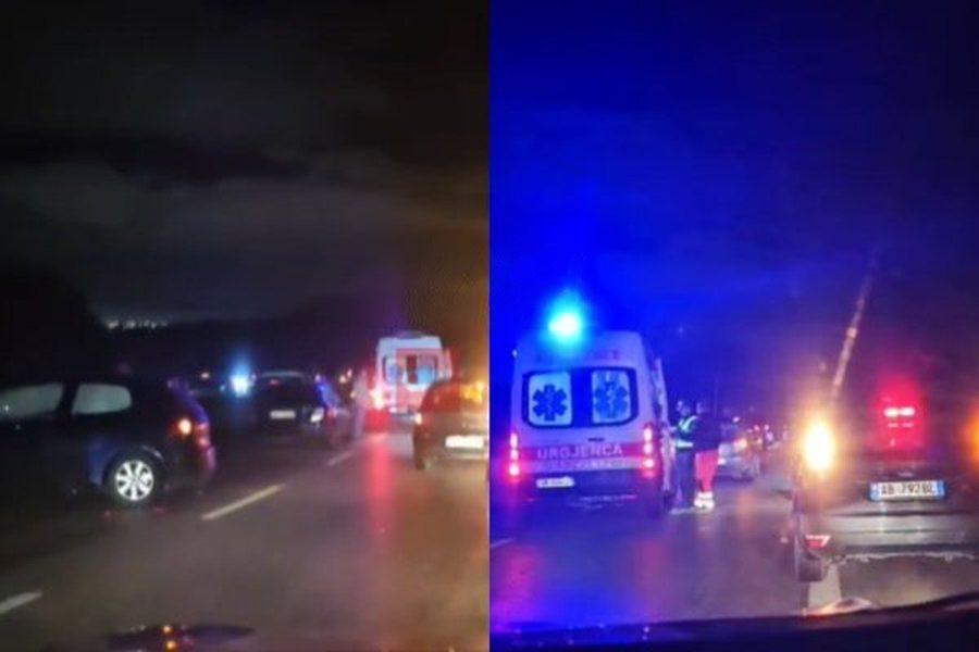 Aksident i rëndë  përplasen 8 makina në dalje të tunelit