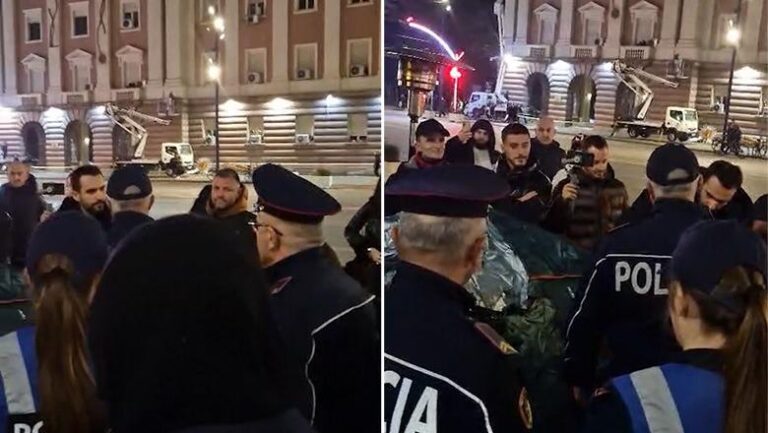 LIVE/ Tensione të forta para Kryeministrisë, policia ndërhyn tek protesta e Adriatik Lapajt