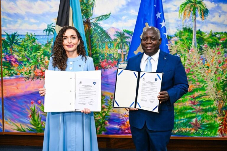 Presidentja Osmani: Bahamas njeh Kosovën si shtet të pavarur e sovran