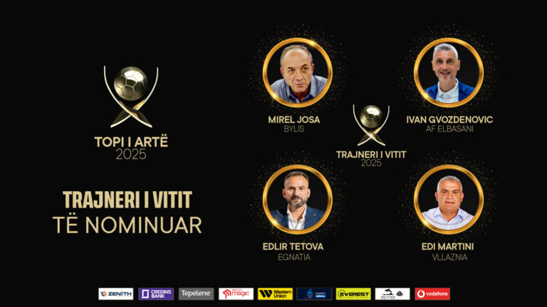 Mbrëmja Gala “Topi i Artë 2025”/ Zbulohen 4 trajnerët e nominuar