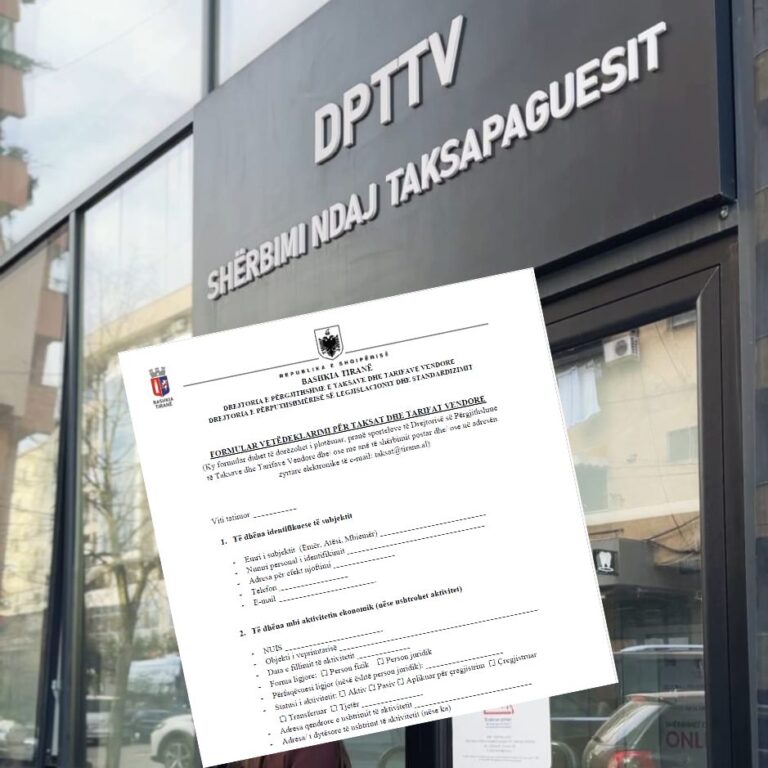 Taksat vendore 2026, Bashkia Tiranë thirrje bizneseve të vetëdeklarojnë të dhënat