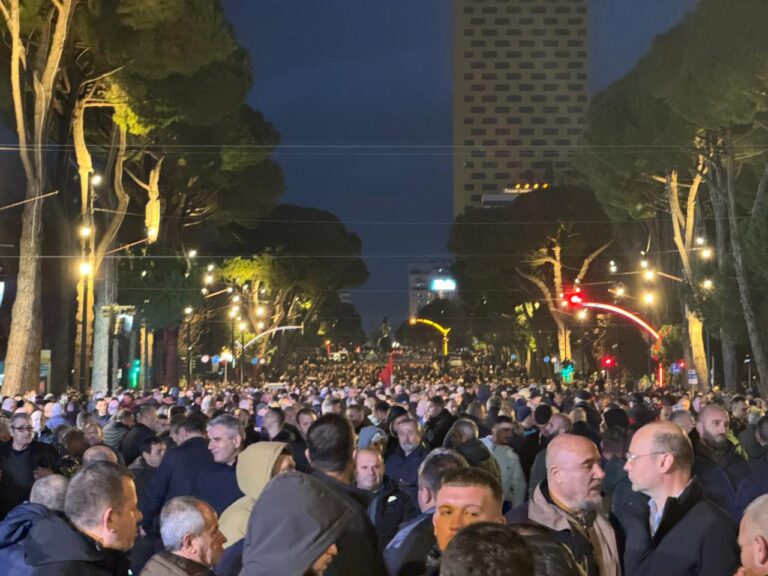 Nis grumbullimi i protestuesve të PD para Kryeministrisë (FOTO)