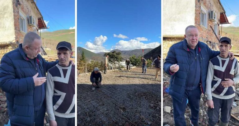 Gjergj Luca dhe vepra e parë humane e “Fondacionit Rozafa”, ndërtimi i shtëpisë së rrënuar nga reshjet të lulishtarit