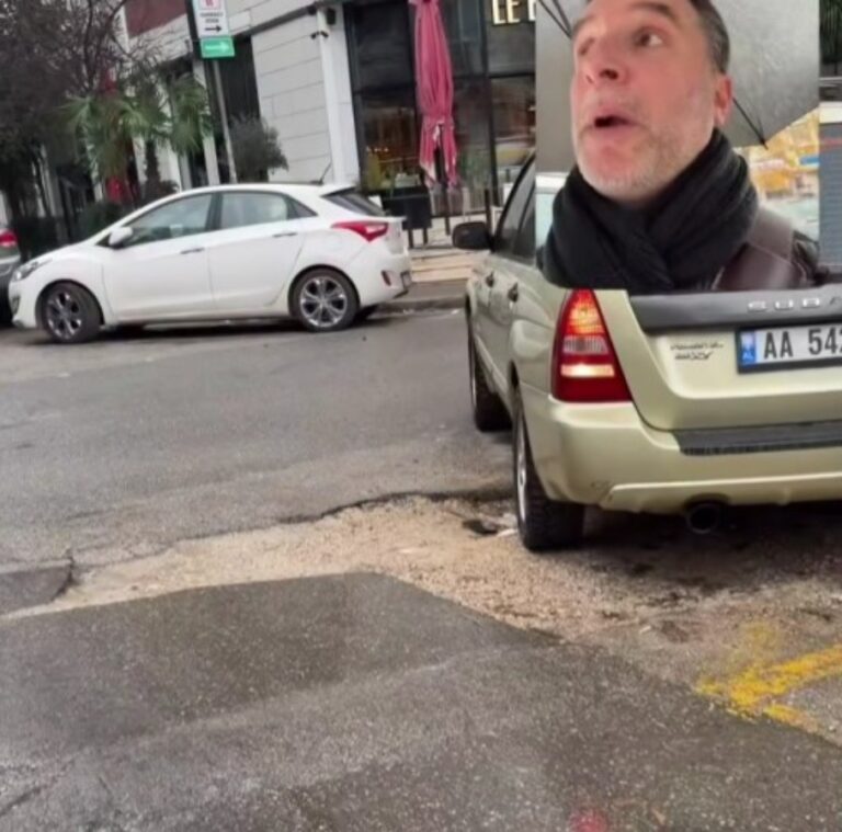 Erion Braçe publikon pamjet nga rrugët e prishura në Tiranë: S’ka ardhur as për t’i parë