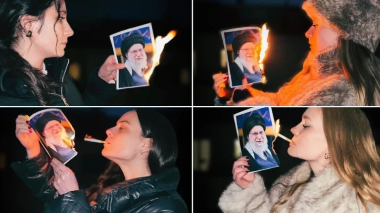 Revolta simbolike e grave iraniane – ndezin cigaret nga fotot e djegura të liderit suprem, Ali Khamenei