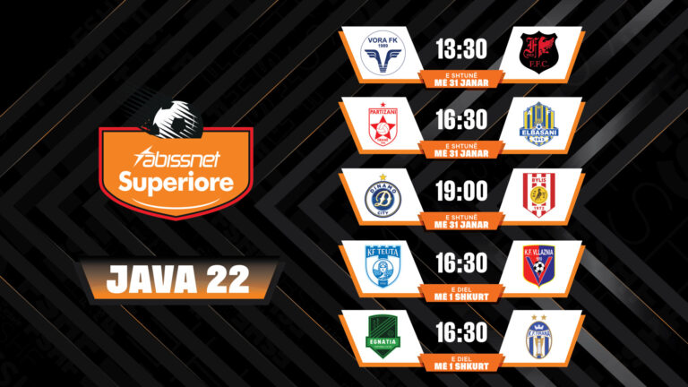 Java e 22-të e “Abissnet Superiore”/ Vllaznia sfidon Elbasanin, Egnatia pret Tiranën