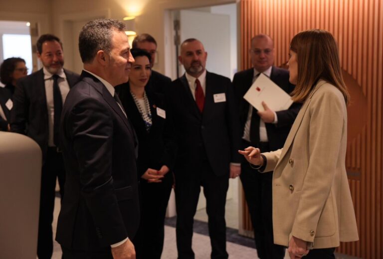 Niko Peleshi, takim me Presidenten e Parlamentit Europian, Roberta Metsola