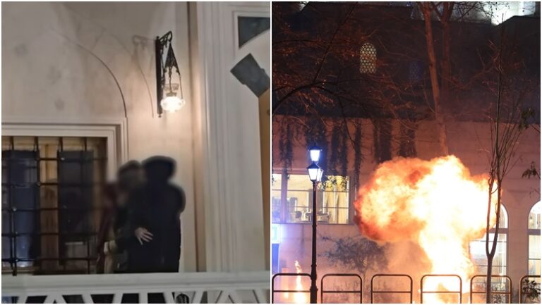 ”Fali Zot, se nuk dinë ç’bëjnë”, ministrja Koçiu ndan pamjet: Besimtarët duan paqe, banda e molotovit nxit dhunë