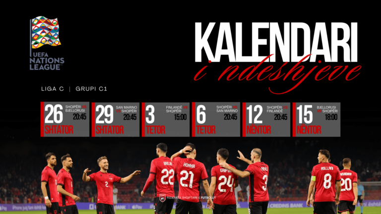 Nations League/ Zbardhet kalendari, Kombëtarja e nis në shtëpi kundër Bjellorusisë më 26 shtator
