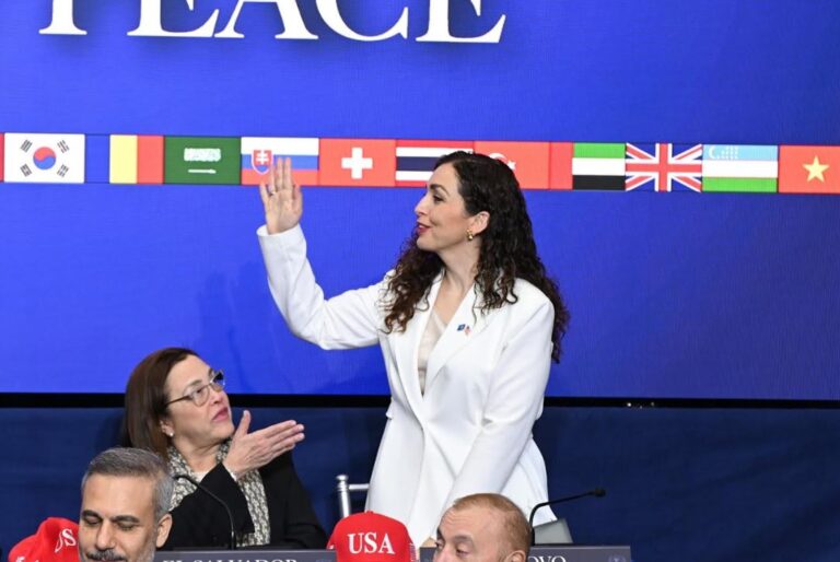 Presidentja Osmani nga Bordi i Paqes: Bashkë me Amerikën dhe aleatët për paqen, sigurinë dhe të ardhmen