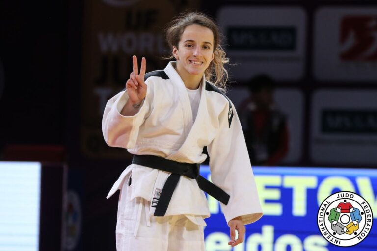 Xhudistja Distria Krasniqi triumfon në Paris, fiton medalje ari në “Grand Slam”